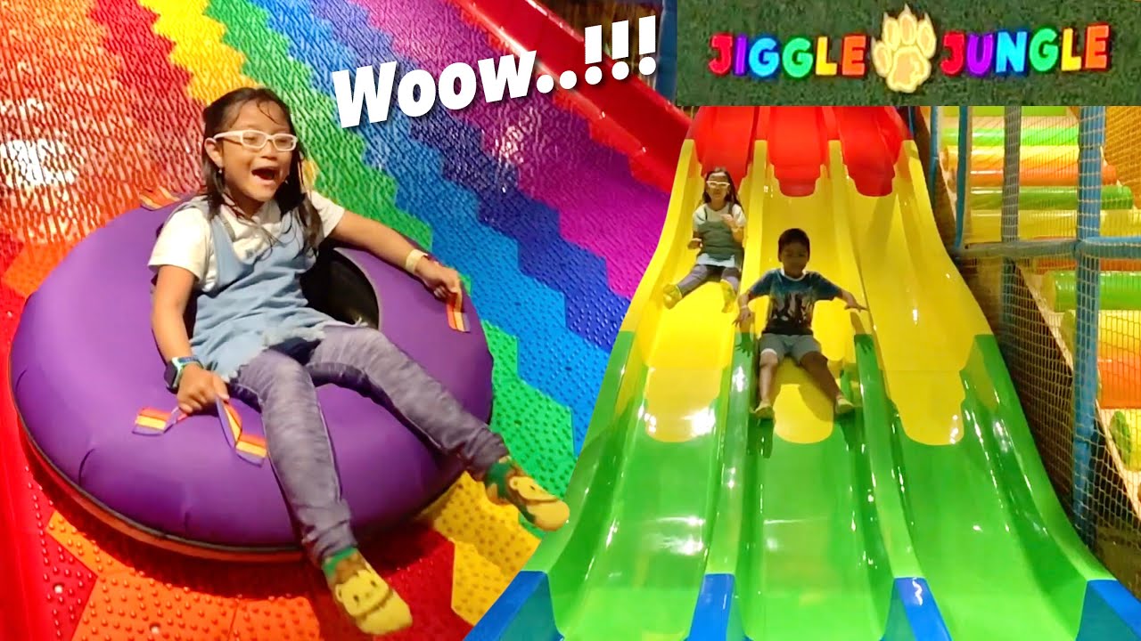 Fun Indoor Playground for Kids with Giant Slide | Pixel Main Perosotan di Jiggle Jungle