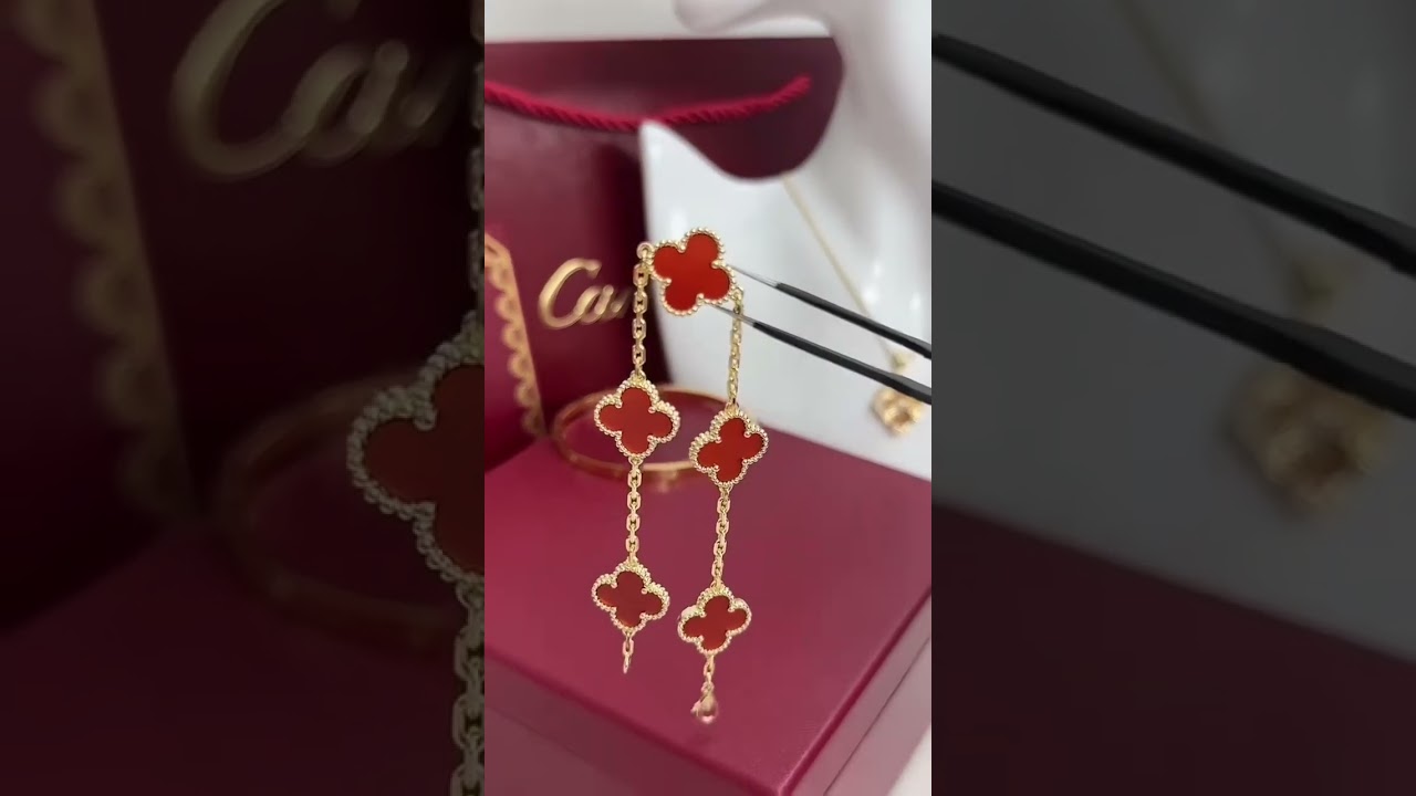 Custom Van Cleef & Arpels Jewelry Vintage Alhambra Bracelet, 5 Motifs 
