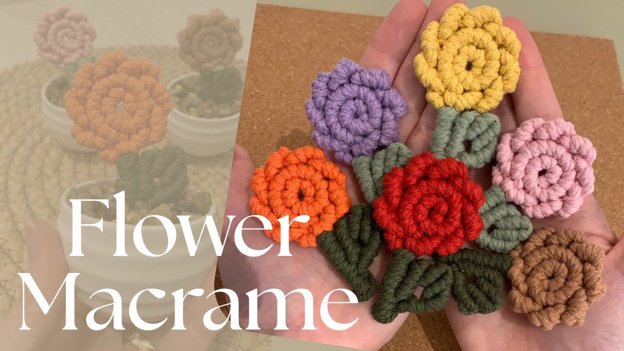 Flor de Macramê Fácil | DIY Passo a Passo 🌸🌼🌺