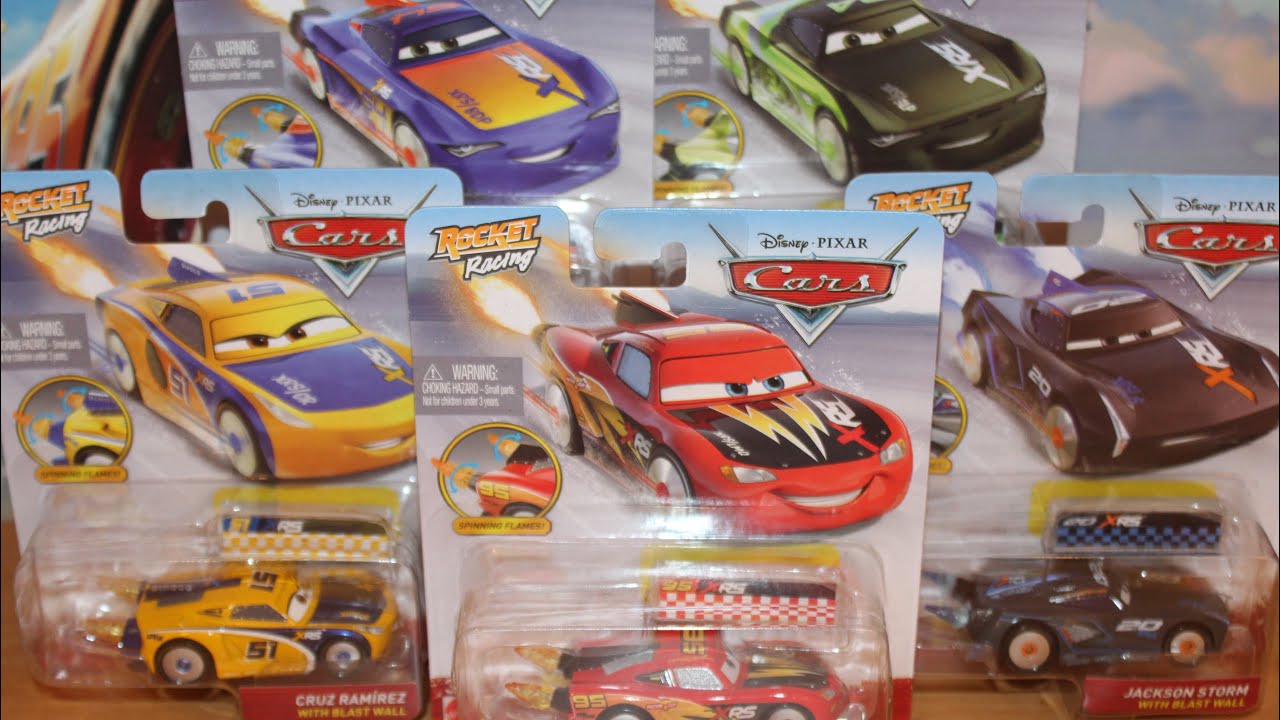 Mattel Disney Cars 3 XRS Rocket Racers Case A Unboxing/Review McQueen, Jackson, Steve, Barry, Cruz
