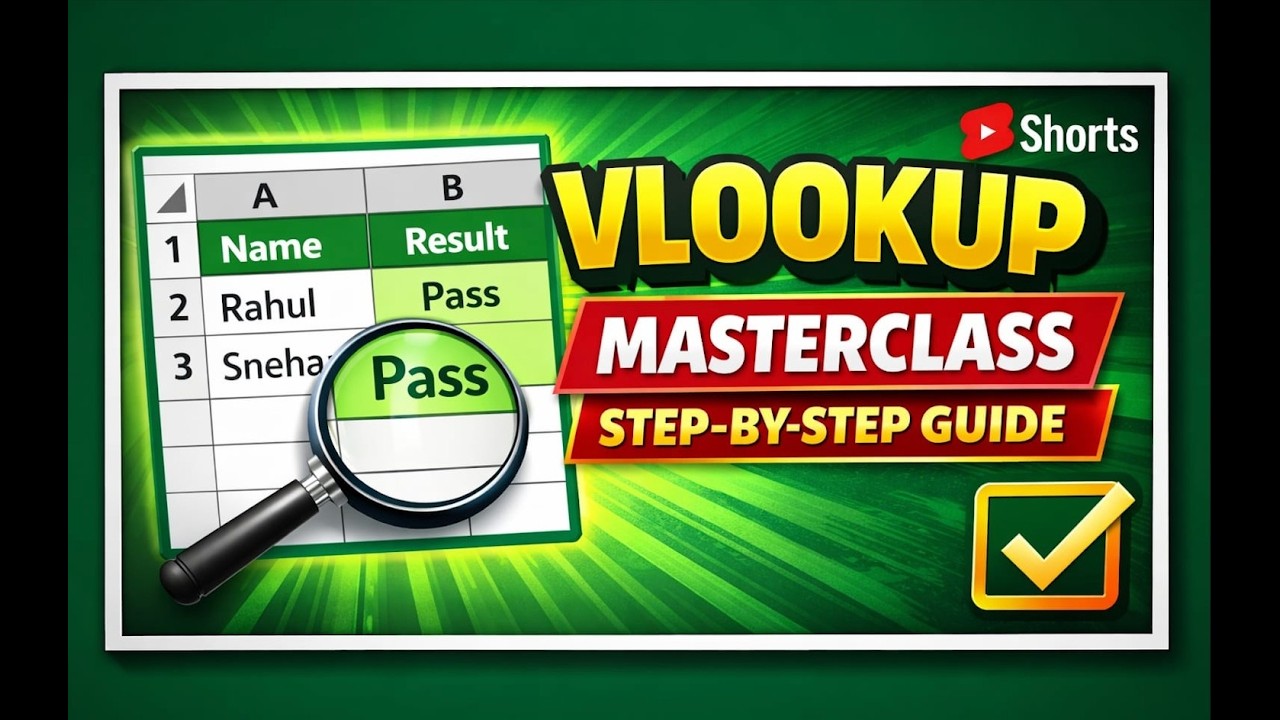Complete VLOOKUP Tutorial for Beginners (Step-by-Step 2026)
