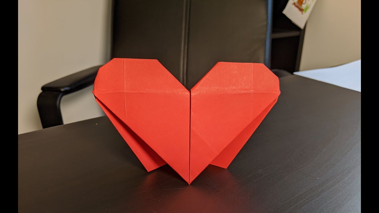How To Make An Origami Heart (easy kids tutorial/craft)