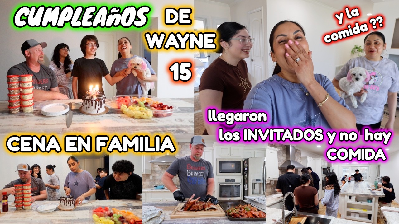 FESTEJANDO LOS QUINCEAñOS de Wayne🥳🎂 Llegaron LOS INVITADOS y NO hay COMIDA🤯😂-♡IsabelVlogs♡