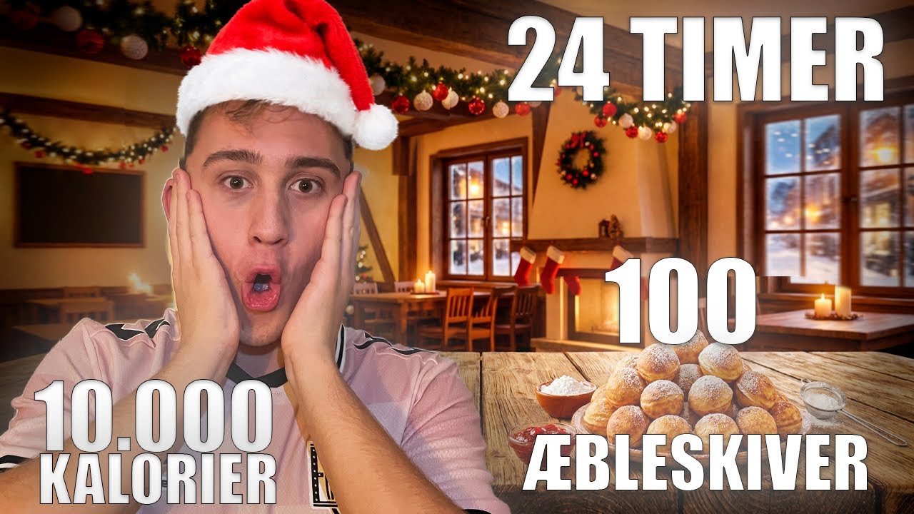 SPISER 100 &AElig;BLESKIVER P&Aring; 24 TIMER (10.000 KALORIER)