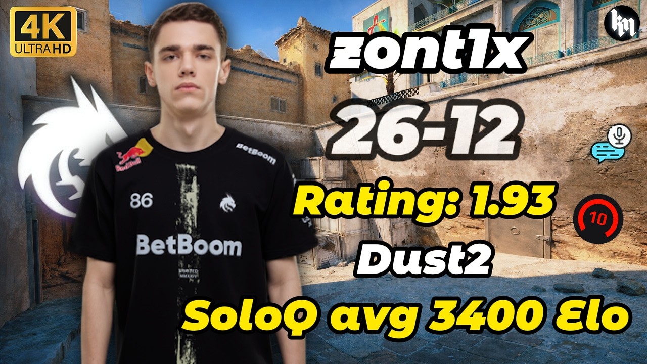 zont1x (26-12) soloQ (Dust2) | FACEIT 3400 ELO | Mar 14, 2026 #cs2 #spirit