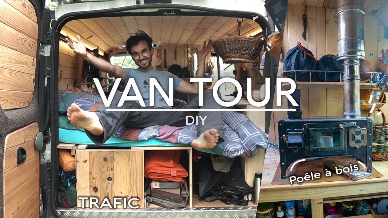 VAN TOUR - Renault Trafic/Opel Vivaro L2H1. 90% fait de mes mains ! Poêle à bois, cuisine, gaming.