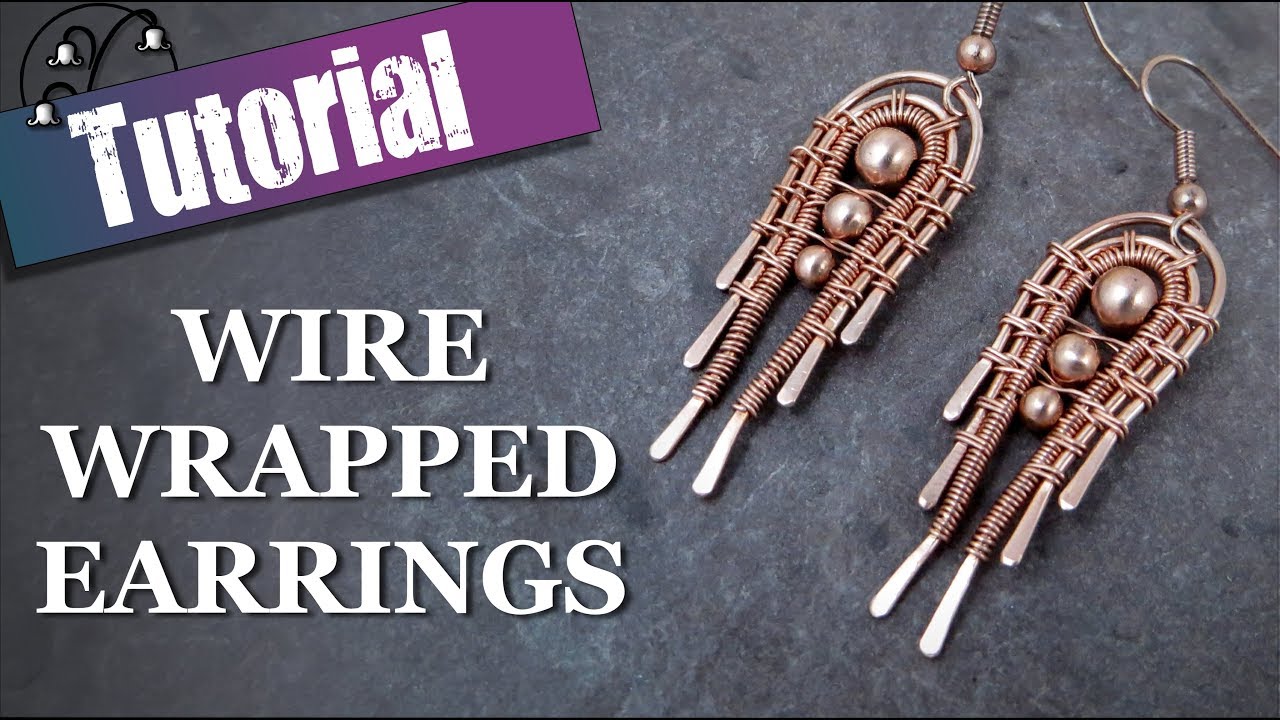 Wire Wrapped Earrings - 'Fireworks'