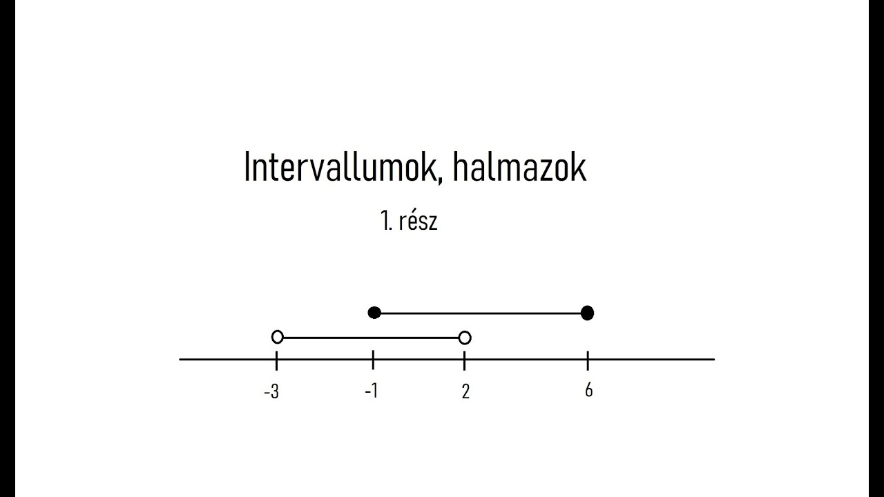Intervallumok, halmazok - 1.rész