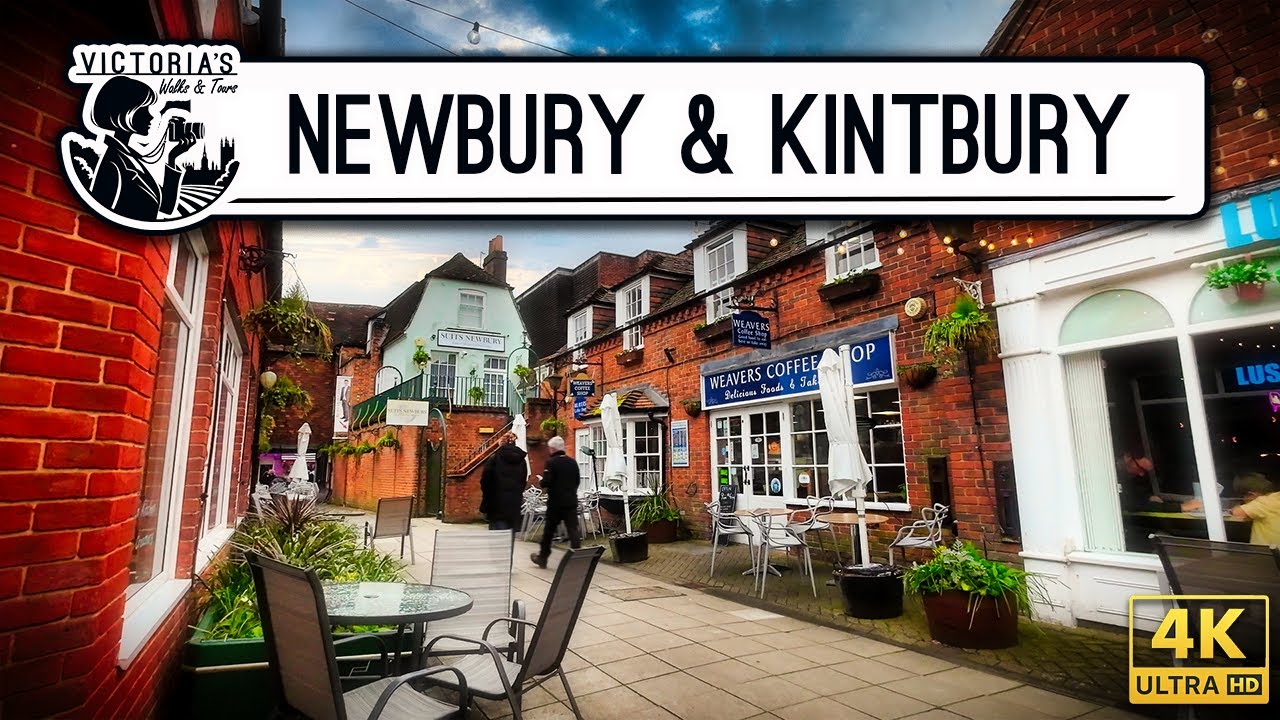 My Walk Around Newbury & Kintbury, UK : An Amble on a Cloudy Day [4K]
