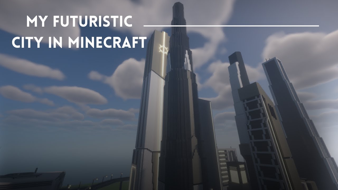 My Futuristic City in Minecraft | Timelapse Compilation & World Tour