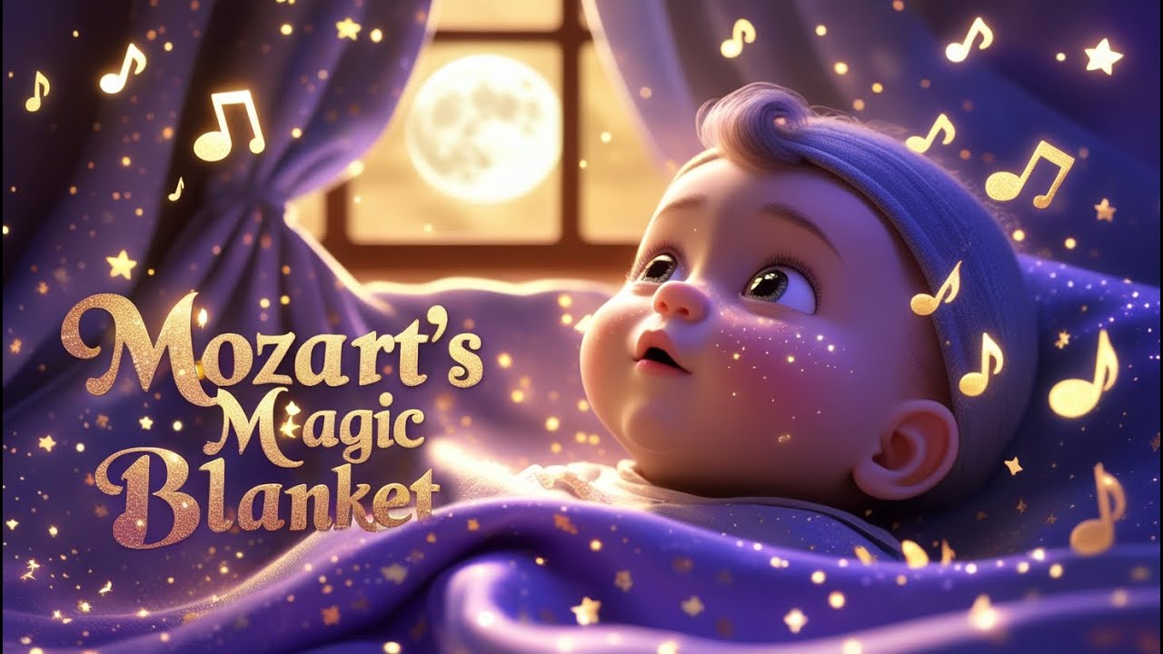 🪄 Mozart&rsquo;s Magic Blanket 🌙🎻 | Soft Classical Lullaby for Babies | MoonHug Lullabies