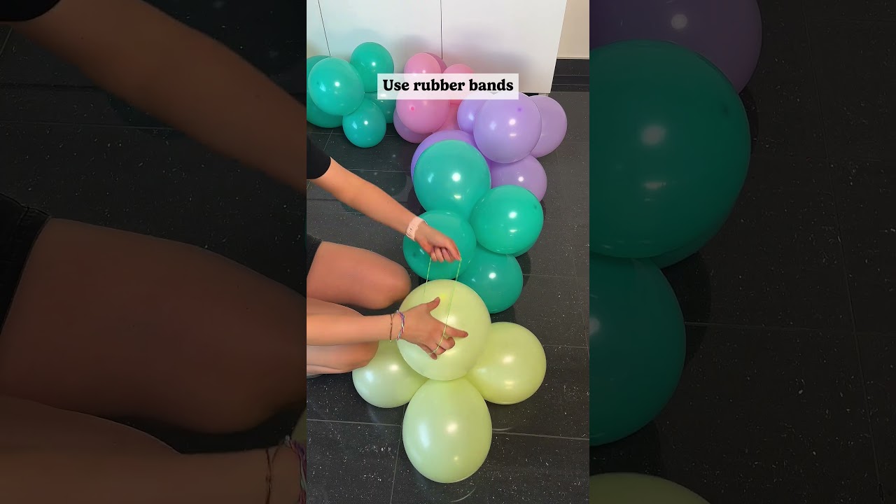 Easiest Balloon Garland Ever! 🎈No Tying, No Stress