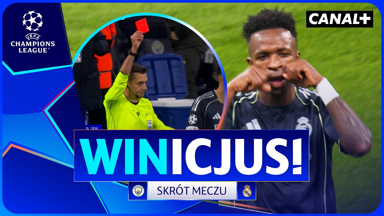 VINICIUS PROWADZI DO ĆWIERĆFINAŁU! MANCHESTER CITY - REAL MADRYT, SKRÓT MECZU