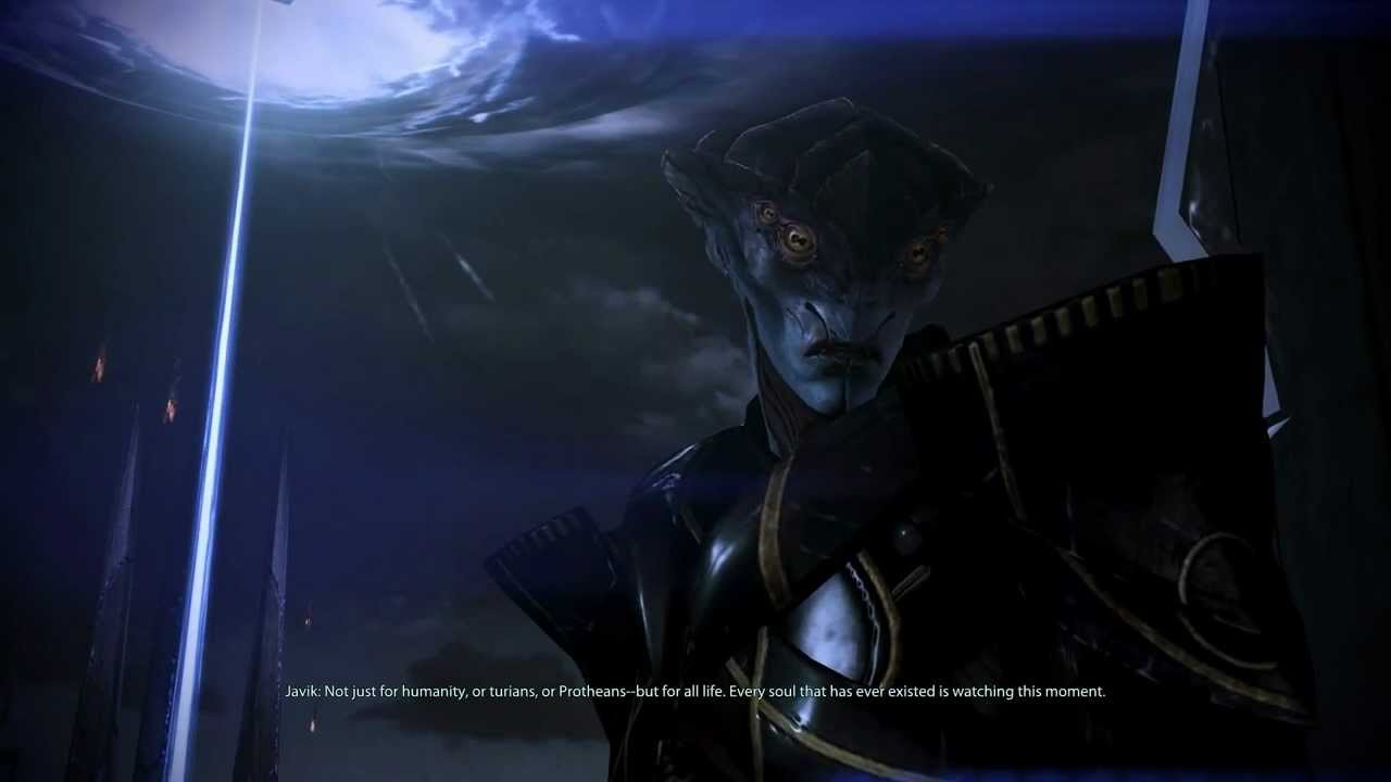 Mass Effect 3: Endgame goodbyes: Javik version 2: writing a book with Liara