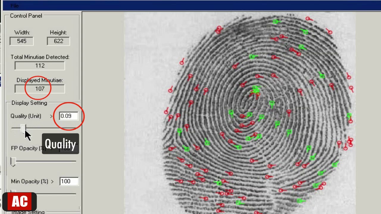 Detect the Fingerprint Minutiae on Windows-FpMV