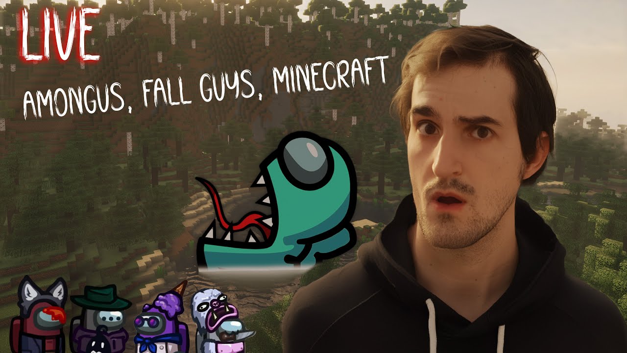 PLAYING AMONG US LIVE  AND FALL GUYS, MINECRAFT!  #amongus #minecraft #streamer