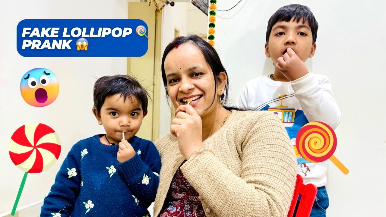 Fake Lollipop 🍭 prank on Krashiv and Kashvi 🤣