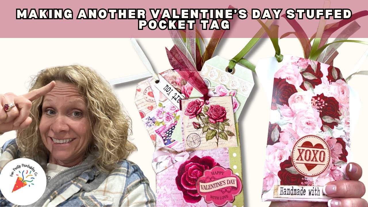 A Cozy Valentine Junk Journal Craft | Stuffed Pocket Tag Tutorial