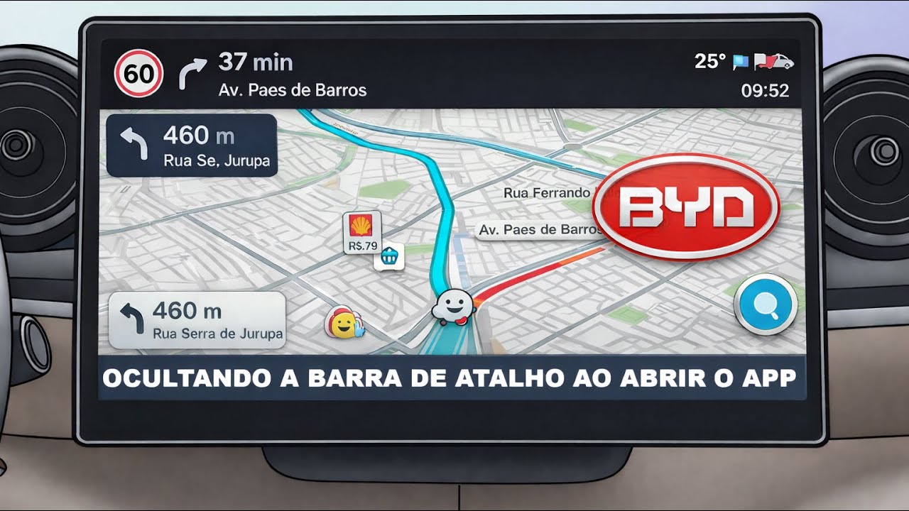 Tutorial para ocultar as barras em apenas um app na multimidia do BYD