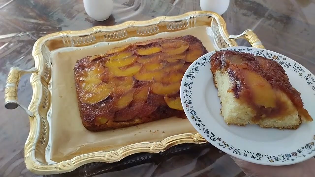 كيكة بالناكتارين خفيفة و بنينة بزاف 🇩🇿👍🤩فرحي بها عاءلتك #طبخ #طبق #cooking #food ،😍