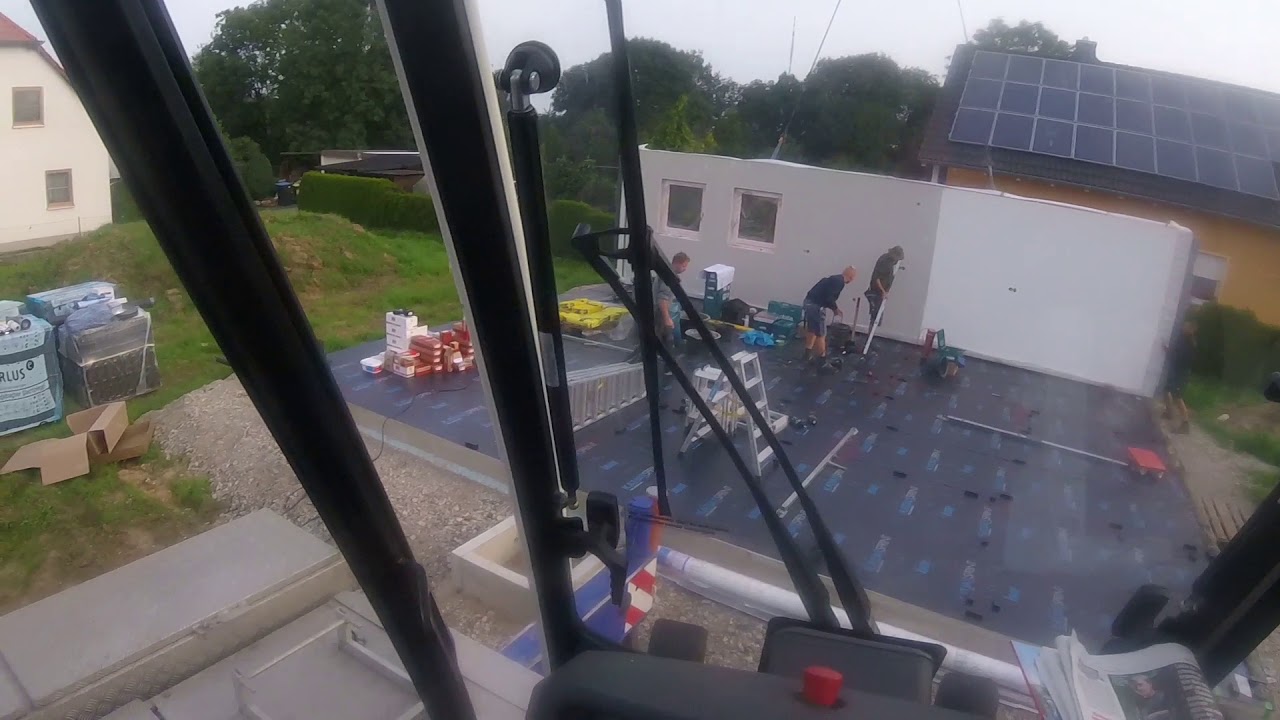 Fertigteilhaus stellen mit dem Grove GMK 2035