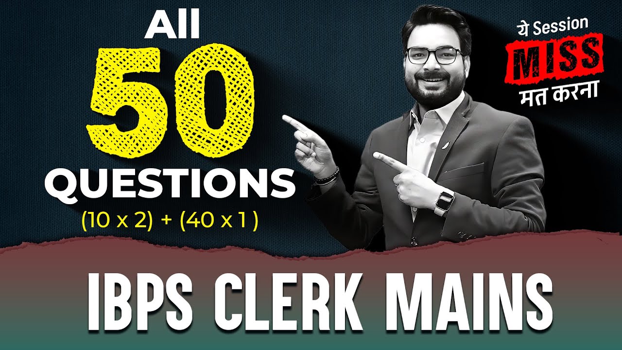 ✅ IBPS Clerk Mains All 50 Questions Set | Reasoning Saurav Singh