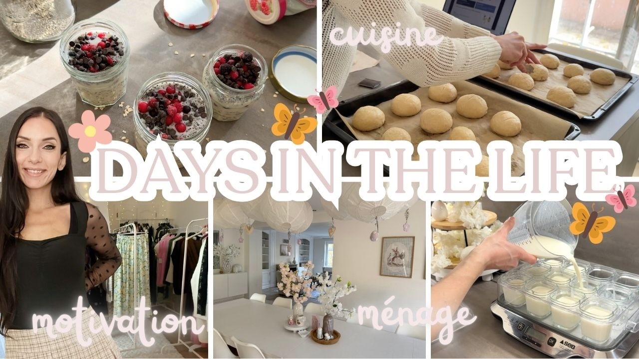 Journées dans ma vie de maman de 4 🌸 Cuisine, ménage et travail 🌸 Motivation 💪🏼