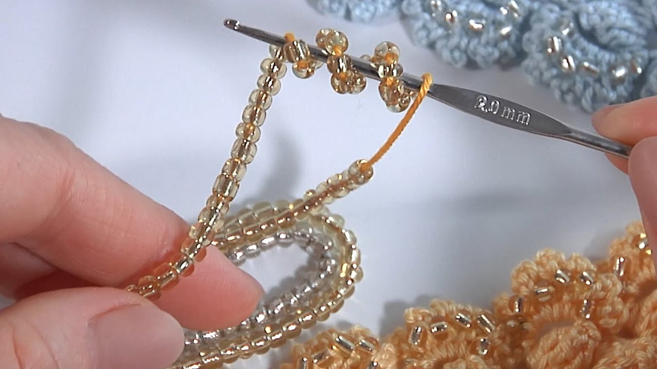 This Beauty is my Favorite One! Crochet Elegant and Delicate Beaded Cord