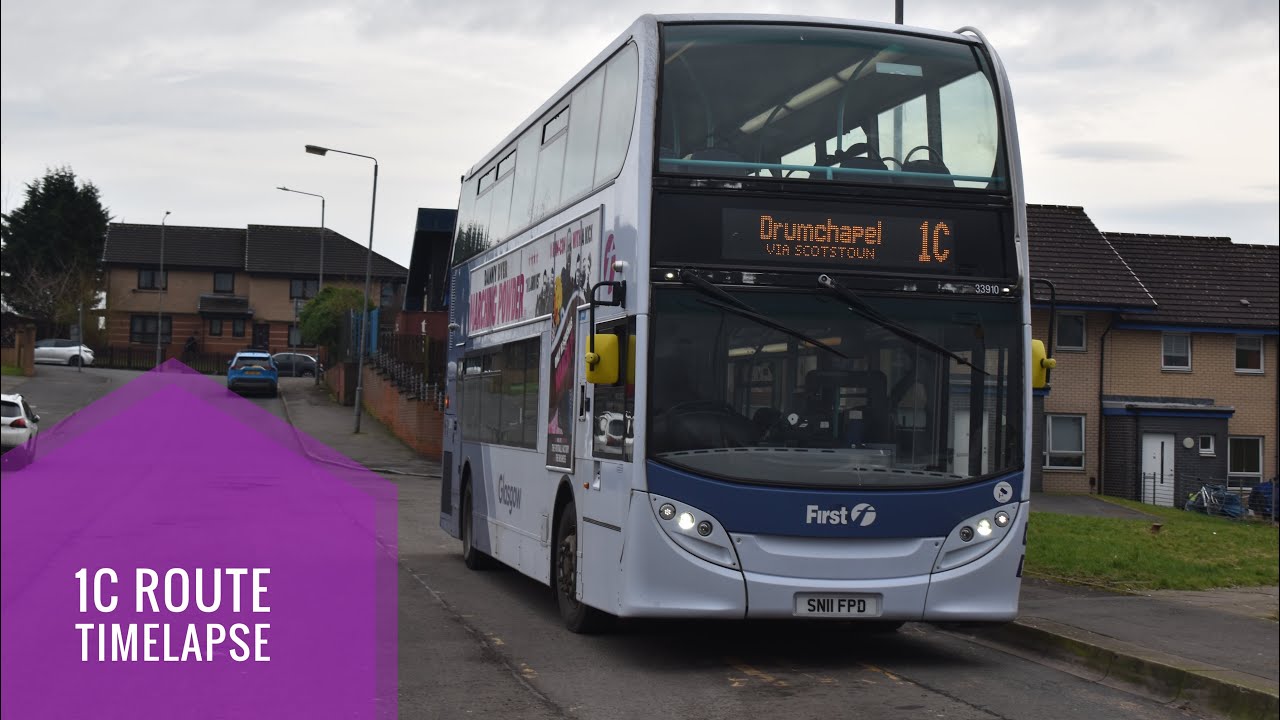 First Glasgow 1C (Glasgow to Drumchapel) Route Timelapse