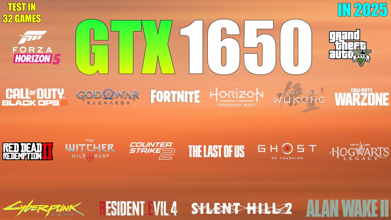 GTX 1650 : Test in 32 Games in 2025 - is it capable to run latest Games?