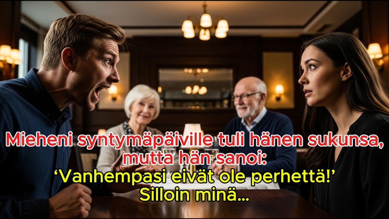 Mieheni syntymäpäivillä hän sanoi: ‘Vanhempasi eivät ole perhettä!’ Silloin minä…