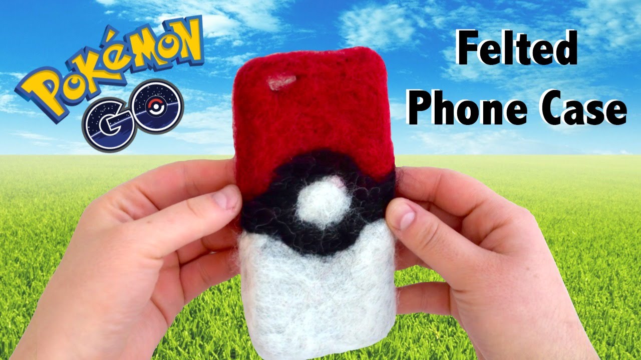 Needle Felting Pokemon Phone Case // DIY Pokeball Phone Case // Pokemon DIY