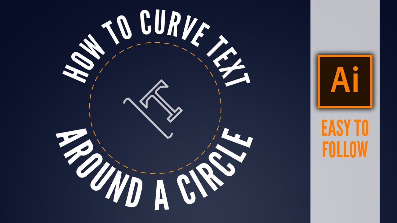 Curving text around a circle - Adobe Illustrator CC tutorial