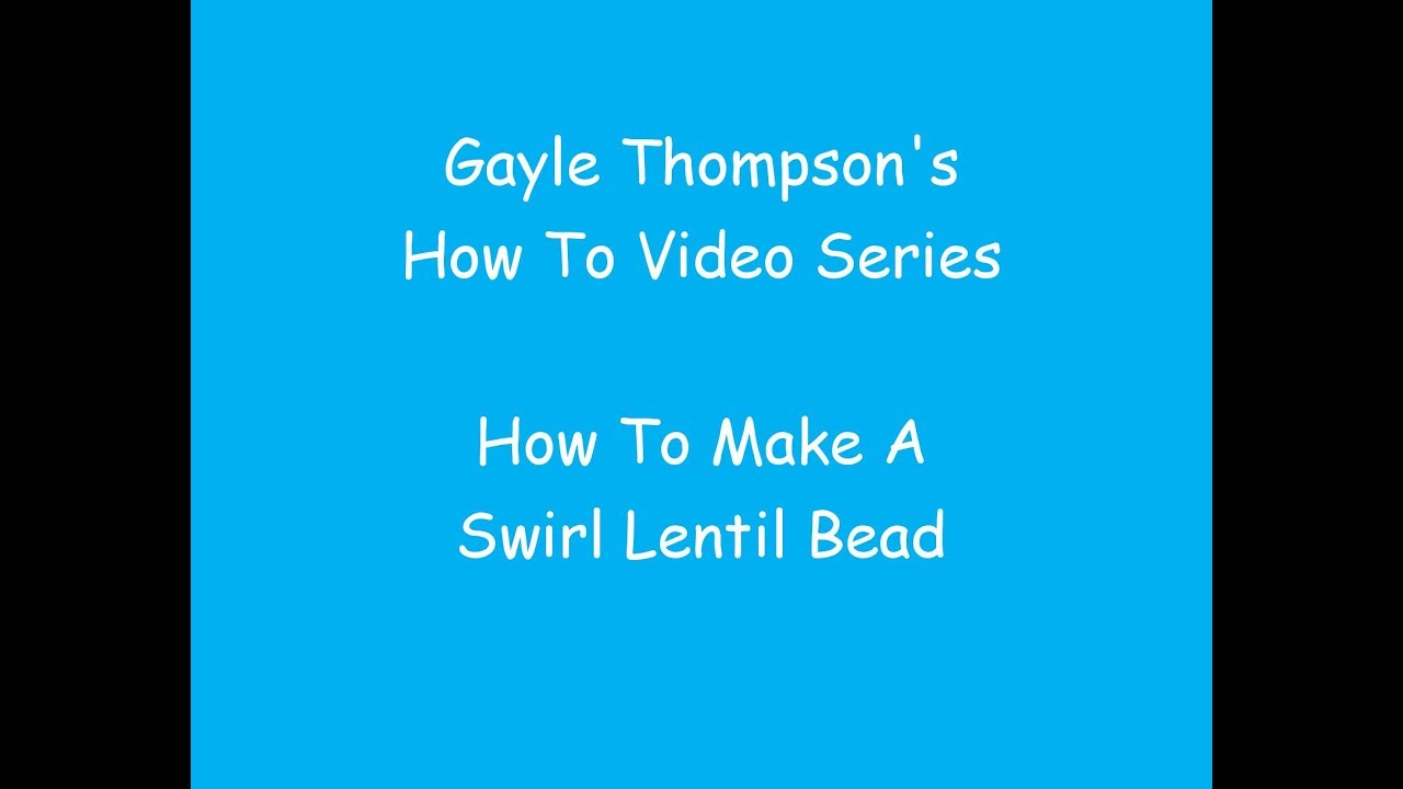 How to Make A Polymer Clay Swirl Lentil Bead by Gayle Thompson -