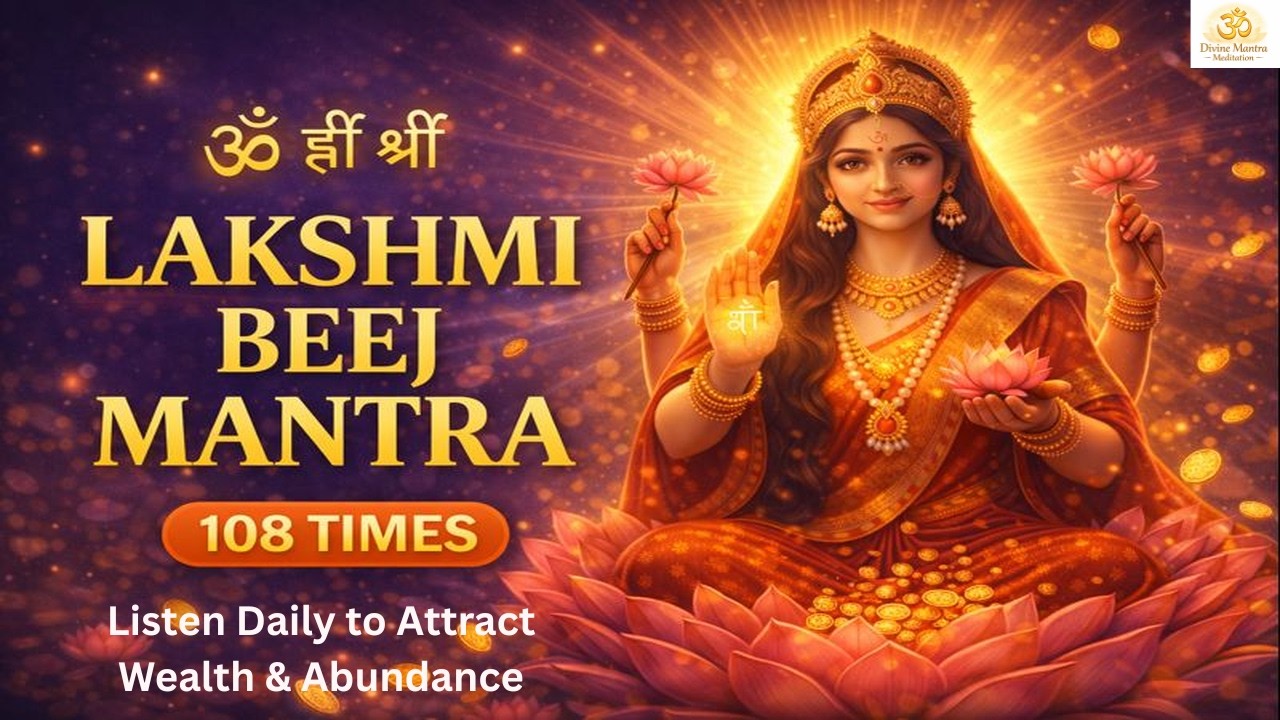 Powerful Lakshmi Beej Mantra 108 Chanting - ॐ ह्रीं श्रीं लक्ष्मीभयो नमः॥ | Wealth & Abundance