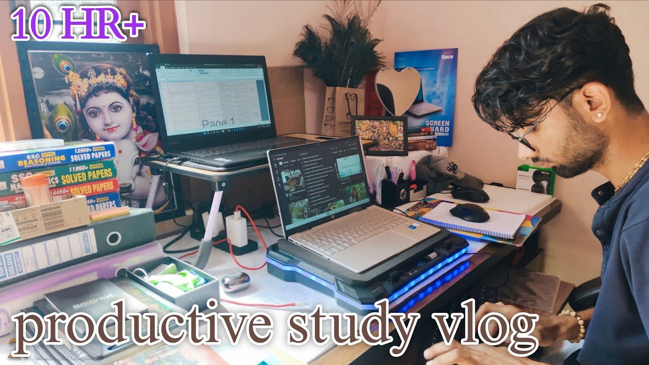 10 Hours Productive Study Vlog 📚 No Time Waste ✨ Motivation MUJ Online BCA Vlog