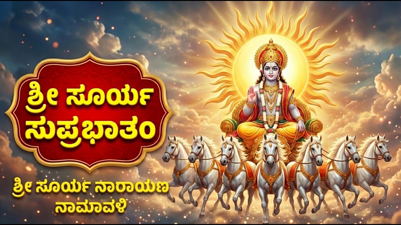 ಶ್ರೀ ಸೂರ್ಯ ನಾರಾಯಣ ನಾಮಾವಳಿ | 20 ಶಕ್ತಿಶಾಲಿ ಸೂರ್ಯ ಮಂತ್ರಗಳು | Morning Chant | Kannada Bhakti