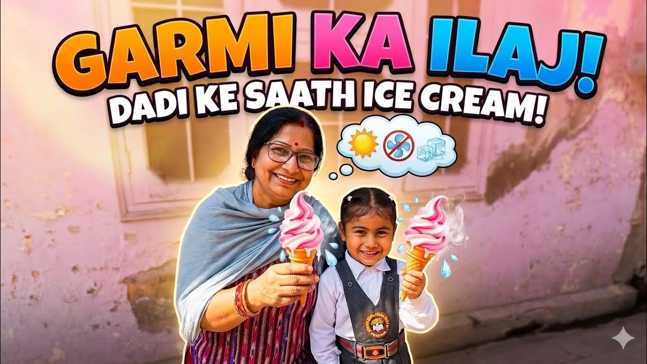 School se aate hi Jiya ki Ice Cream Party! 🍦 Dadi-Poti ki Masti.