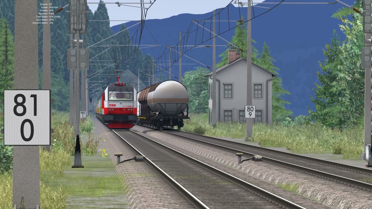 OBB 1014 005 1 Container Train near Payerbach