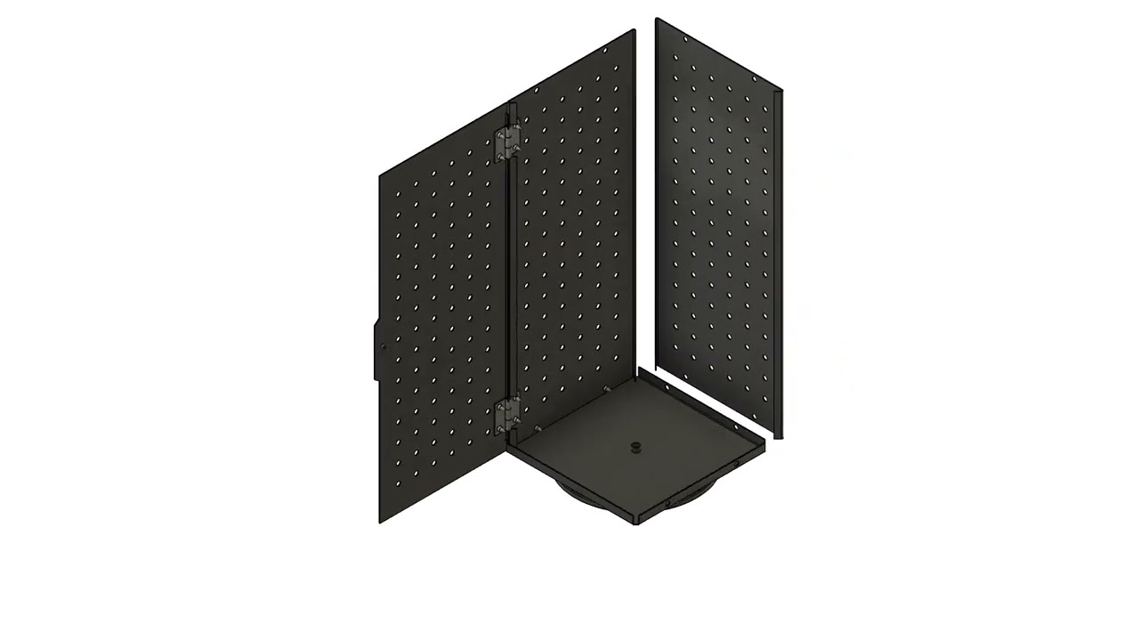 360&deg; Rotating Pegboard Display Stand with 60 Hooks & Inner Storage Compartments