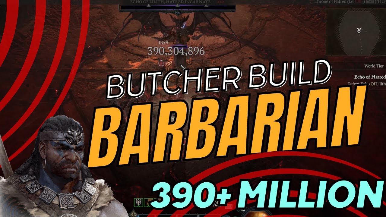 BEST Barbarian Build Season 1 In-Depth Bleed and Thorns - The Butcher
