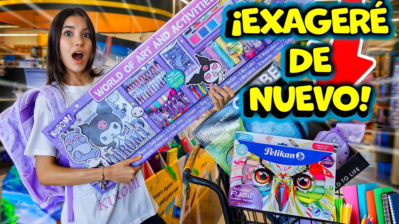 Compré MÁS ÚTILES ESCOLARES (Guerra de Papelerías 2) | Ana Emilia