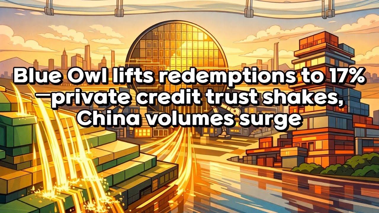 [audio] Blue Owl lifts redemptions to 17%—private credit trust shakes, China volumes surge