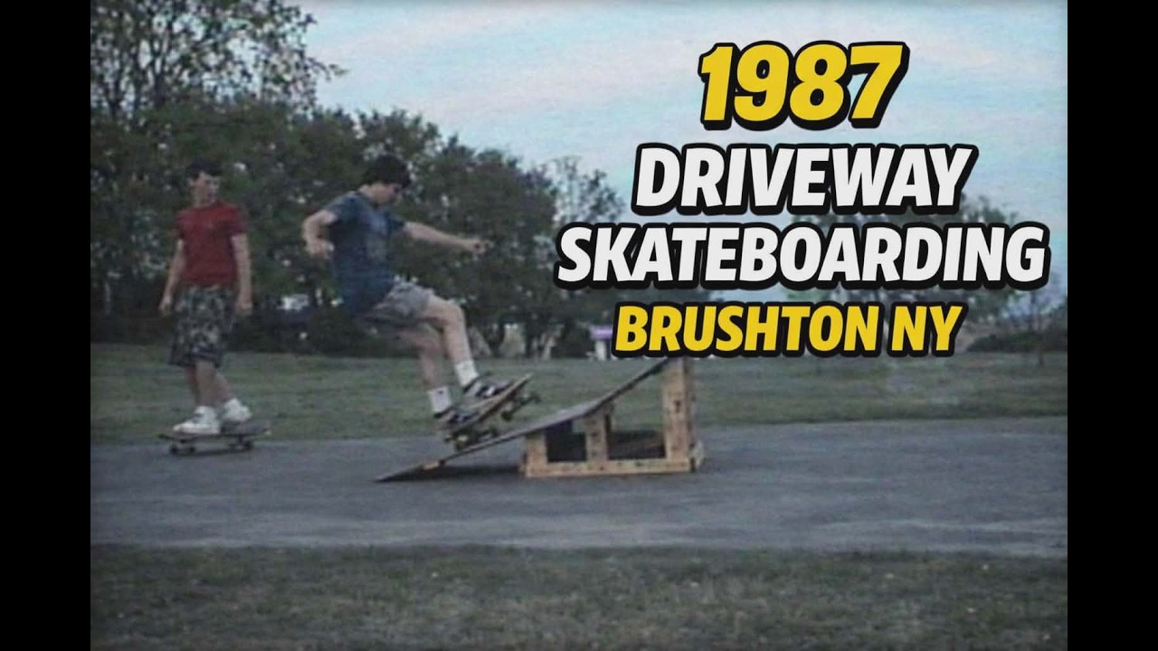Raw 1987 Driveway Ramp Skateboarding in Brushton NY #skateboarding