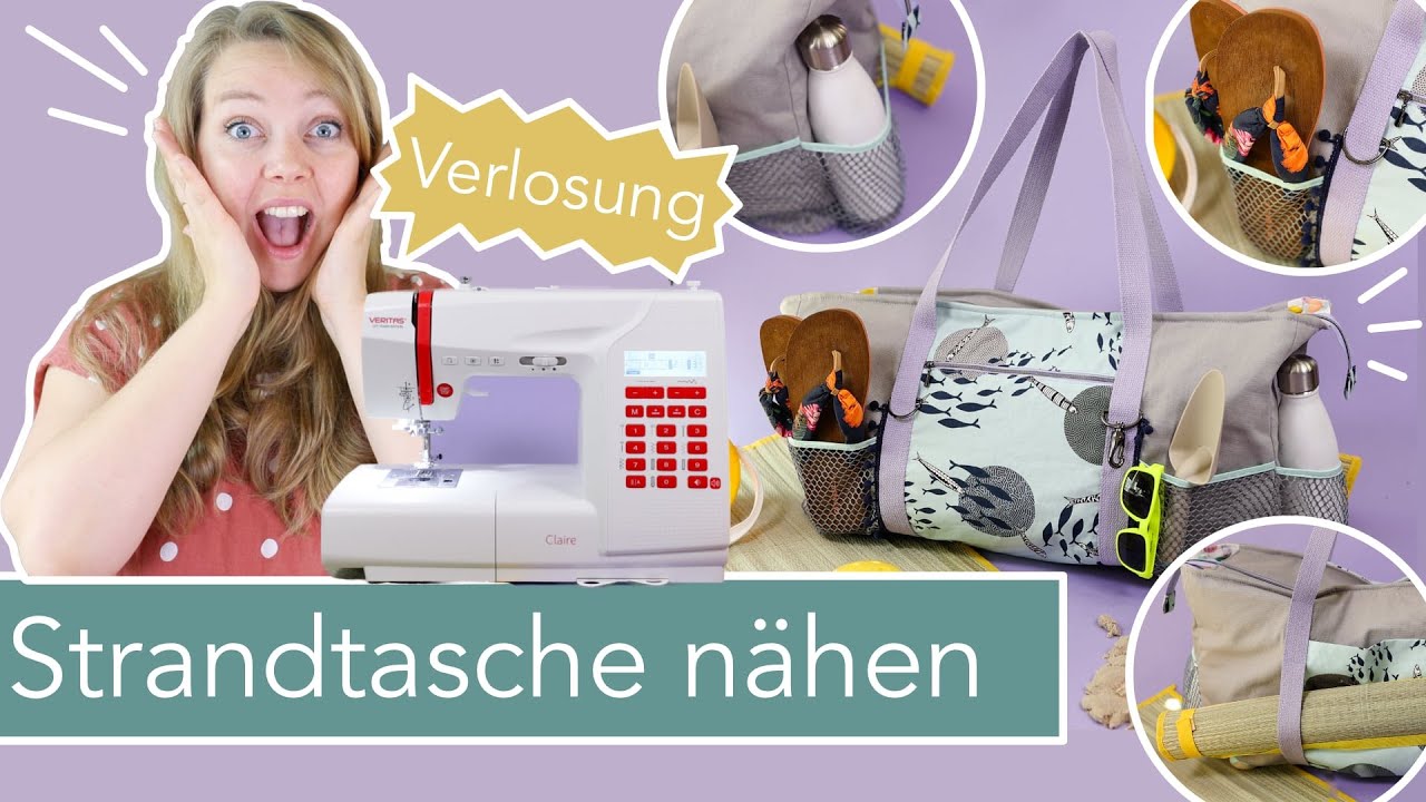 Große Strandtasche nähen & Nähmaschinen Verlosung!