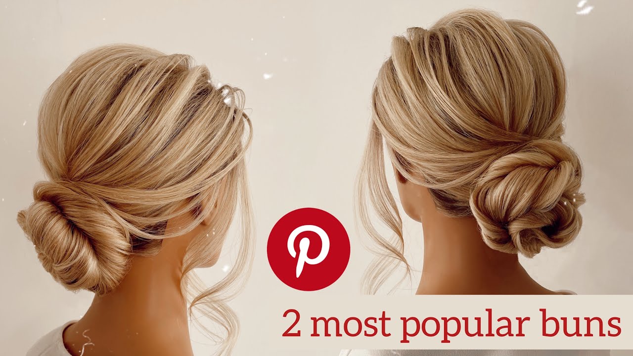 2 Trendy Pinterest Hairstyles: Sleek Low Bun and Donut Bun Tutorial