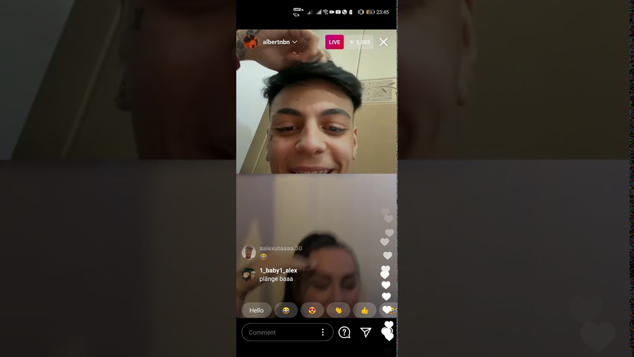 Albert nbn vorbește cu fanii pe live
