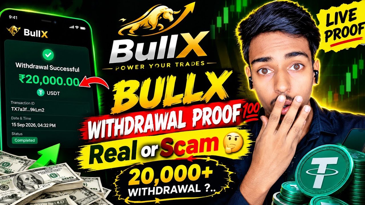 BULLX Withdrawal Proof 💯 | ₹20,000+ Withdrawal REAL or SCAM? 🤔 | BullX Full Review