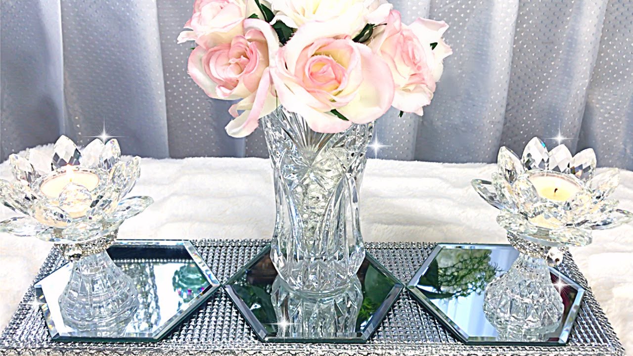 DIY Room Decor Room Decorating Ideas Accessory Octagon Mirror Table Centerpiece Tray DIY