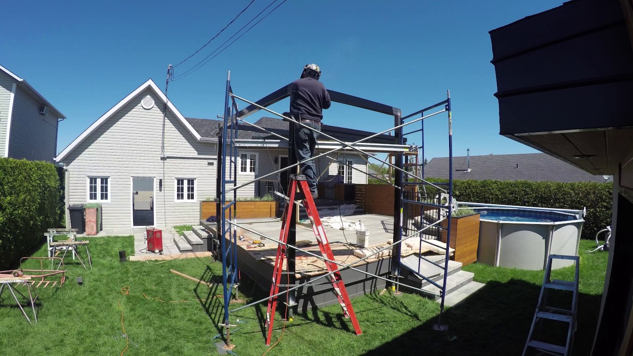 Welding my pergolas in 4k time-lapse.